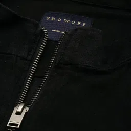 showoffff SHOWOFF Black Regular Fit Denim Jacket image 4