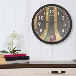 eCraftIndia Designer Round Analog Black Wall Clock-picture-10