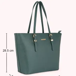Forever Glam by Pantaloons Forest Green Medium Tote Bag image 4