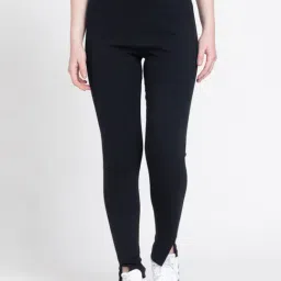 adidas Black Cotton Printed Sports Tights-picture-44