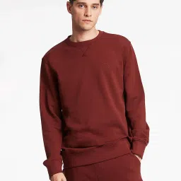 Lindbergh Maroon Round Neck Sweatshirt image 1