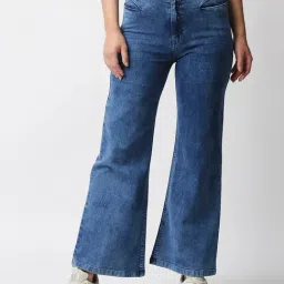 High Star Blue Flared Fit Jeans-image-60