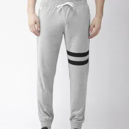 Hubberholme Grey Slim Fit Striped Joggers-image-25