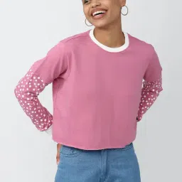 Forever 21 Pink Floral Print Box Crop Top-image-44