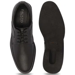 Fausto Men's Black Derby Shoes image 4