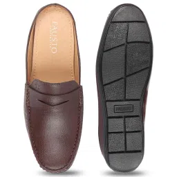 Fausto Men's Brown Mule Shoes image 4