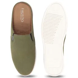 Fausto Men's Olive Mule Shoes image 4