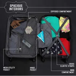 Nasher Miles Canberra Hard-Sided  Set of 2 Purple Trolley/Travel/Tourist Bags (65 & 75 Cm) image 4