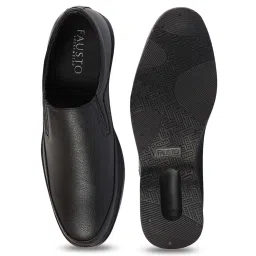 Fausto Men's Black Formal Loafers image 4
