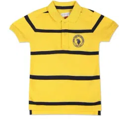 U.S. Polo Assn. Kids Yellow Striped Polo T-Shirt-picture-19