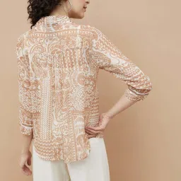 Colour Me by Melange Brown Printed Shirt image 2