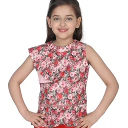 Cutecumber Kids Red Floral Print Top image 1
