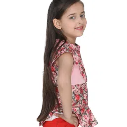 Cutecumber Kids Red Floral Print Top image 3