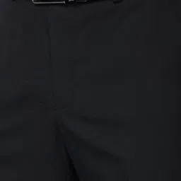 Park Avenue Black Regular Fit Flat Front Trousers image 4