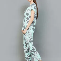 Ginger by Lifestyle Blue Cotton Printed Top Pyjama Set image 4