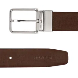 Tommy Hilfiger Men Black & Brown Solid Reversible Leather Belt image 4