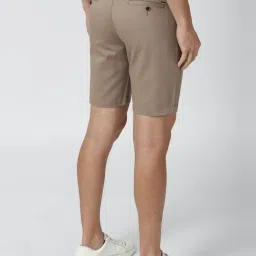 Peter England Brown Cotton Regular Fit Shorts image 2