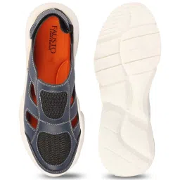 Fausto Men's Navy Back Strap Sandals image 4