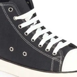 Fausto Men's Black Ankle High Sneakers image 4