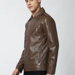 Peter England Casuals Brown Regular Fit Jacket image 3