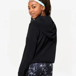 Domyos By Decathlon Girls Black Multisport Lightweight Breathable Jacket image 2