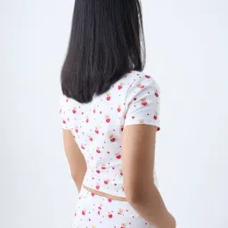 Superstar by Westside White Printed Cotton-Blend Top image 2