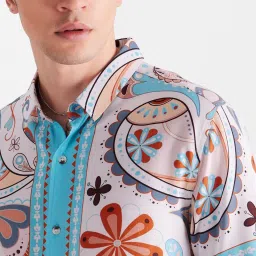 The Souled Store Off White Regular Fit TSS Originals: Indie Block Holiday Shirt image 4