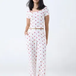 Superstar by Westside White Printed Cotton-Blend Top image 3