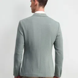 Arrow Medium Green Slim Fit Self Pattern Blazer image 2