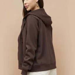 Fame Forever By Lifestyle Brown Cotton Regular Fit Hoodie image 4