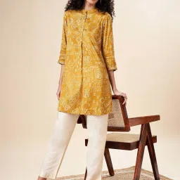 Marigold Lane Mustard Printed Tunic image 4