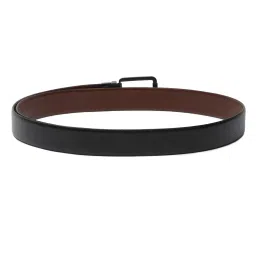 Teakwood Leathers Black Textured Leather Reversible Casual Belt For Men image 4