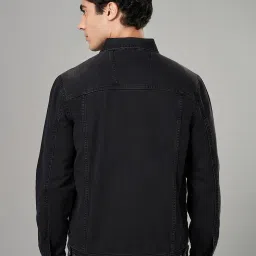 Sf Jeans By Pantaloons Black Cotton Regular Fit Denim Jacket image 2