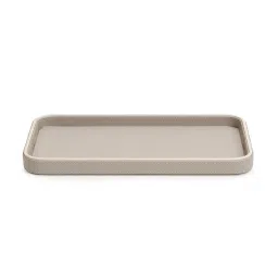 Pure Home and Living Beige Faux Leather Tray image 4