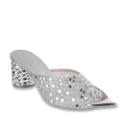 Metro Women's Silver Slides image 2