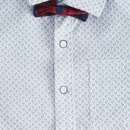 Pantaloons Junior Blue Cotton Printed Full Sleeves Shirt image 4