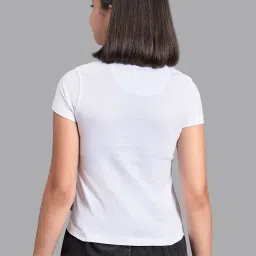 Beverly Hills Polo Club Kids White & Purple Cotton Printed T-Shirt image 4