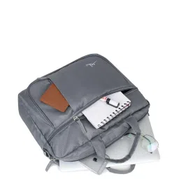 Yelloe Grey Solid Large Laptop Messenger Bag image 4