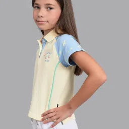 Beverly Hills Polo Club Kids Yellow & Blue Cotton Printed Polo T-Shirt image 4