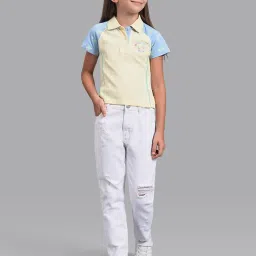 Beverly Hills Polo Club Kids Yellow & Blue Cotton Printed Polo T-Shirt image 5