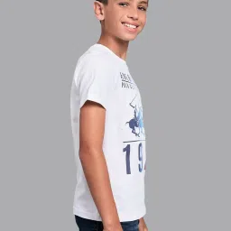 Beverly Hills Polo Club Kids White Cotton Printed T-Shirt image 3
