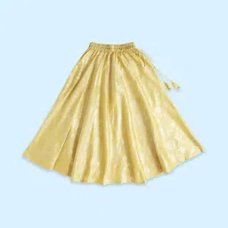 Akkriti by Pantaloons Kids Mustard Embroidered Lehenga Cholis image 4