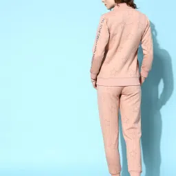 Sweet Dreams Peach Printed Sweatshirt With Joggers image 2