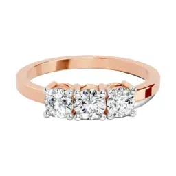 Sparkles Lab Grown Diamond 14k (585) Rose Gold Ring for Women-picture-12
