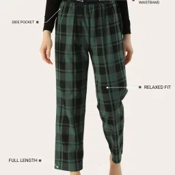 Kryptic Pink & Green Cotton Relaxed Fit Printed Lounge Pants - Pack of 2 image 4