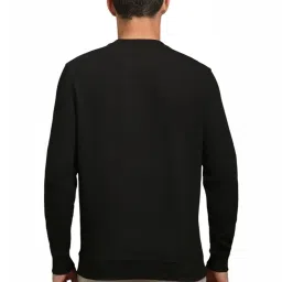 Louis Philippe Black Cotton Regular Fit Sweatshirt image 2