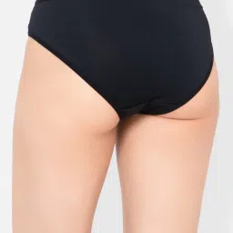 Clovia Black Polyamide Regular Fit Solid Panties image 2