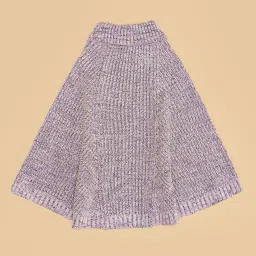 Pantaloons Junior Girls Purple Acrylic Self Poncho image 2