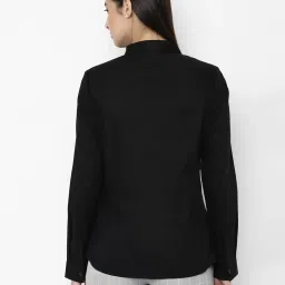 Solly by Allen Solly Black Cotton Shirt image 2