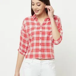 Crimsoune Club Red Checks Shirts image 1